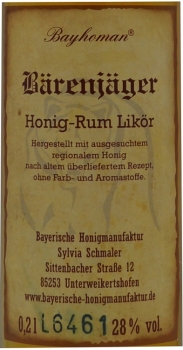 Bärenjäger Honig- Rum Likör 0,2 l    28 %/vol